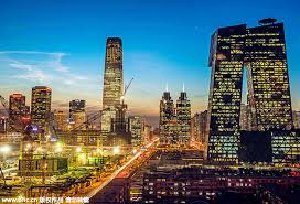 Wonen in Beijing - verlicht in het donker