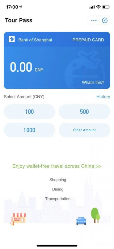 Betalen met Alipay - Je TourPass account